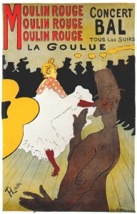 Poster created by Toulouse-Lautrec for La Goulue in 1891
